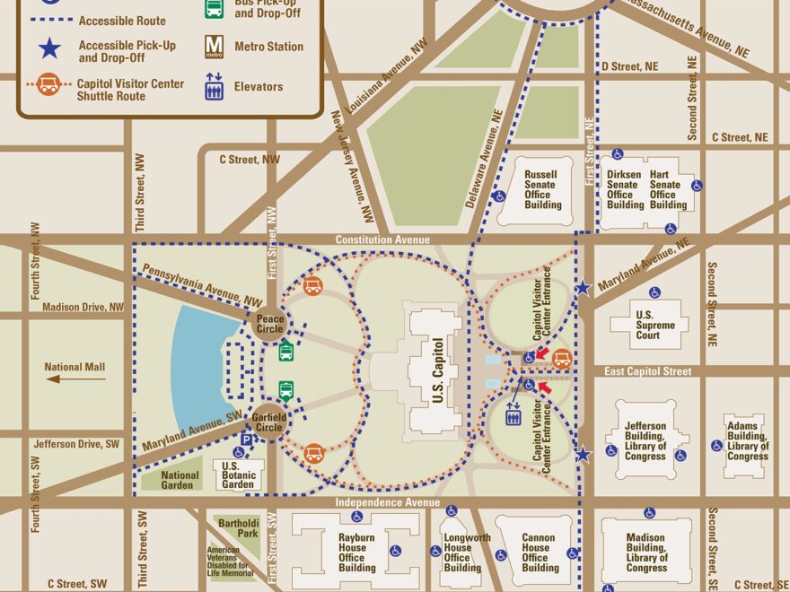 U S Capitol Map U S Capitol Visitor Center
