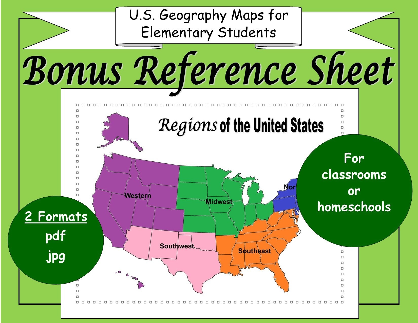 Us Regions Map Printable