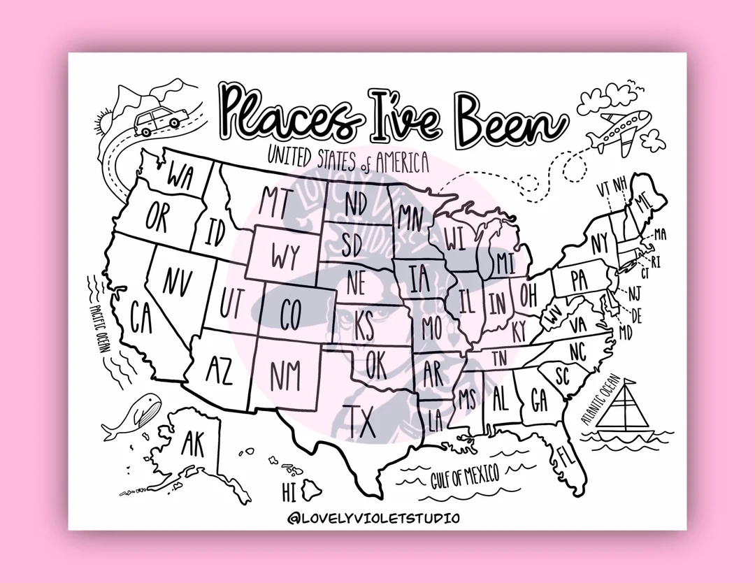 Us Map Printable Free