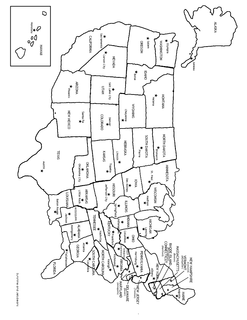 United States Printable Map Tests