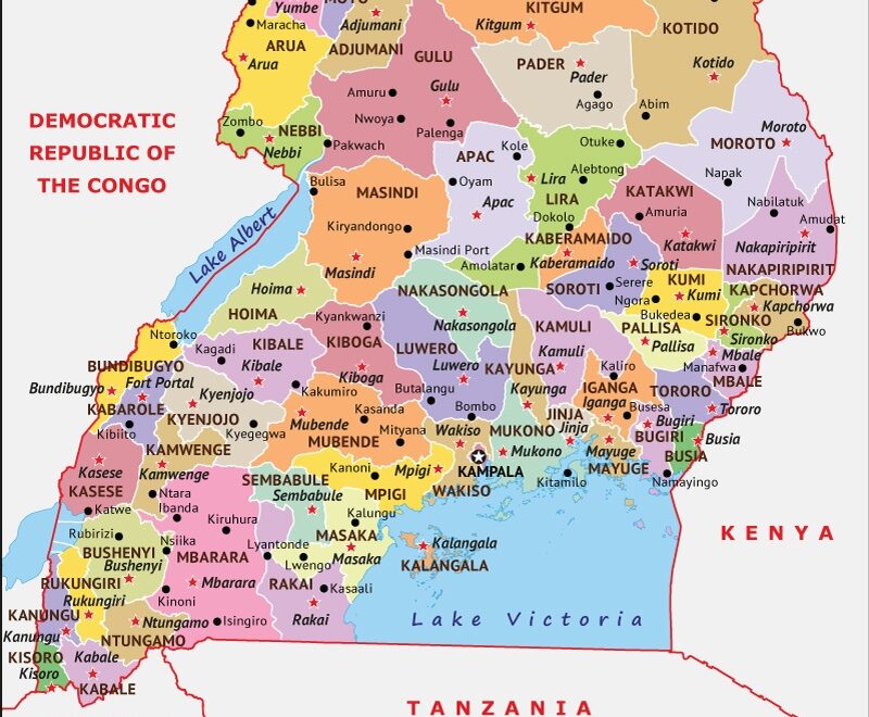 Uganda Map HD Political Map Of Uganda