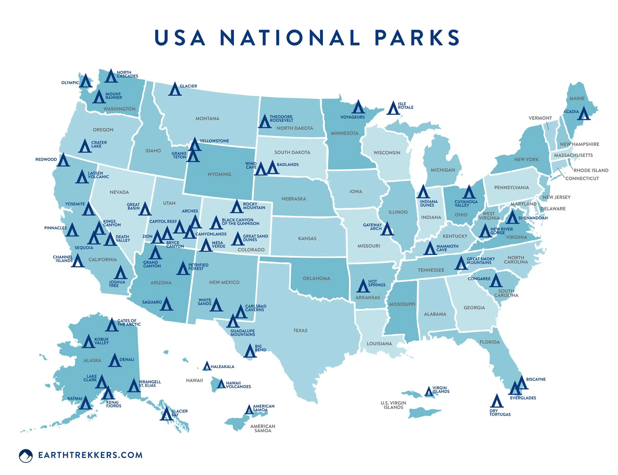 Ultimate US National Parks List For 2025 Printable Checklist 