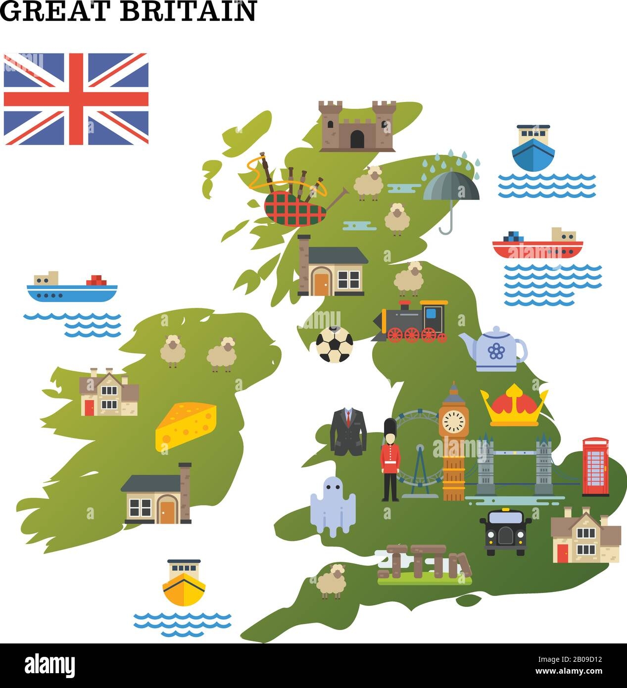 United Kingdom Map Cut Out Stock Images Pictures Alamy