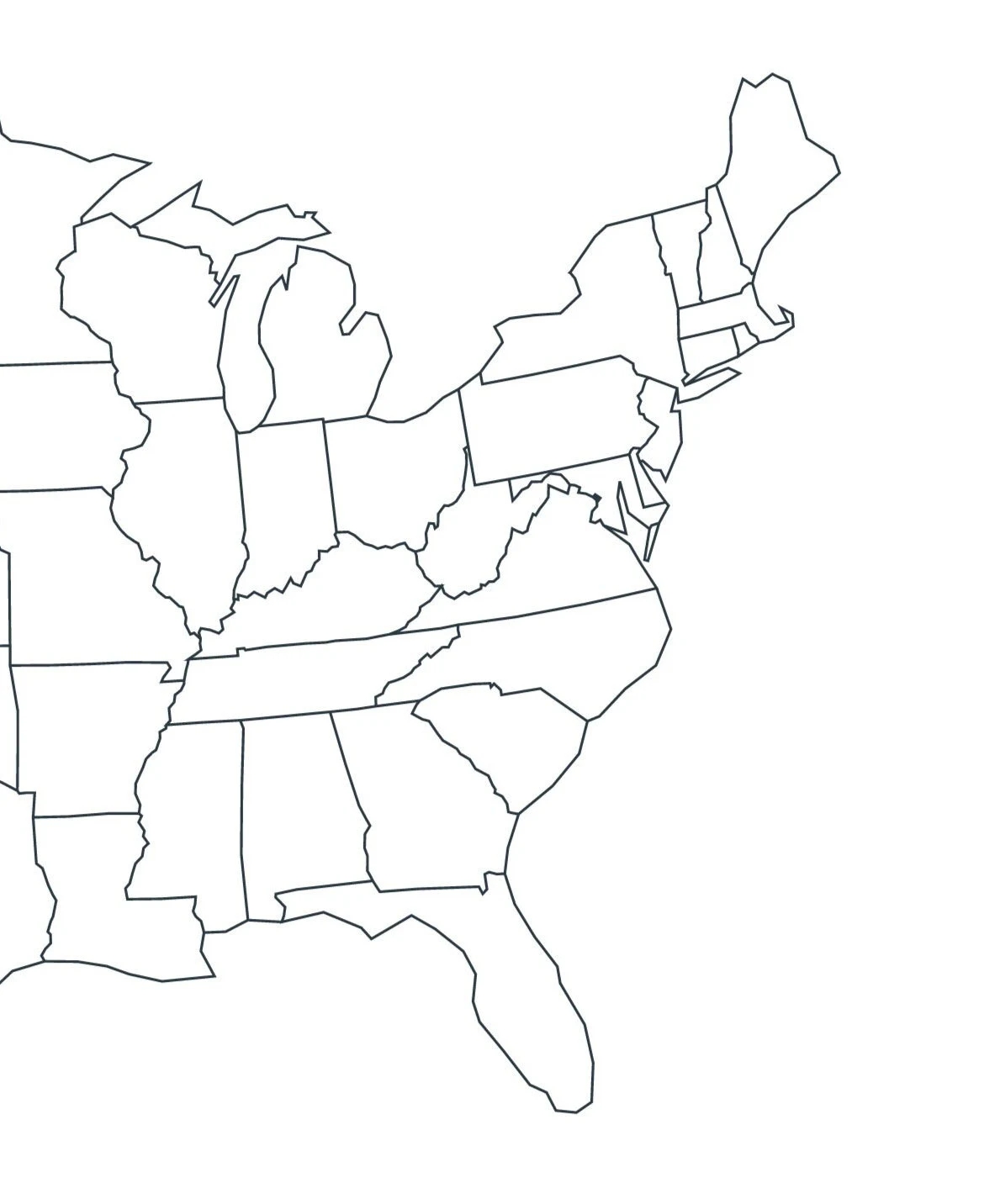 Blank Us Map Printable