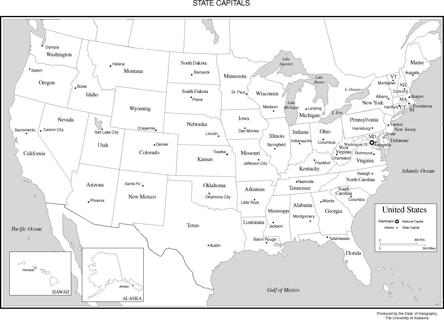 United States Labeled Map United States Labeled Map