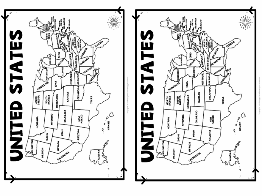 United States Map Quiz Worksheet USA Map Test W Practice Sheet US Map Quiz Made By Teachers