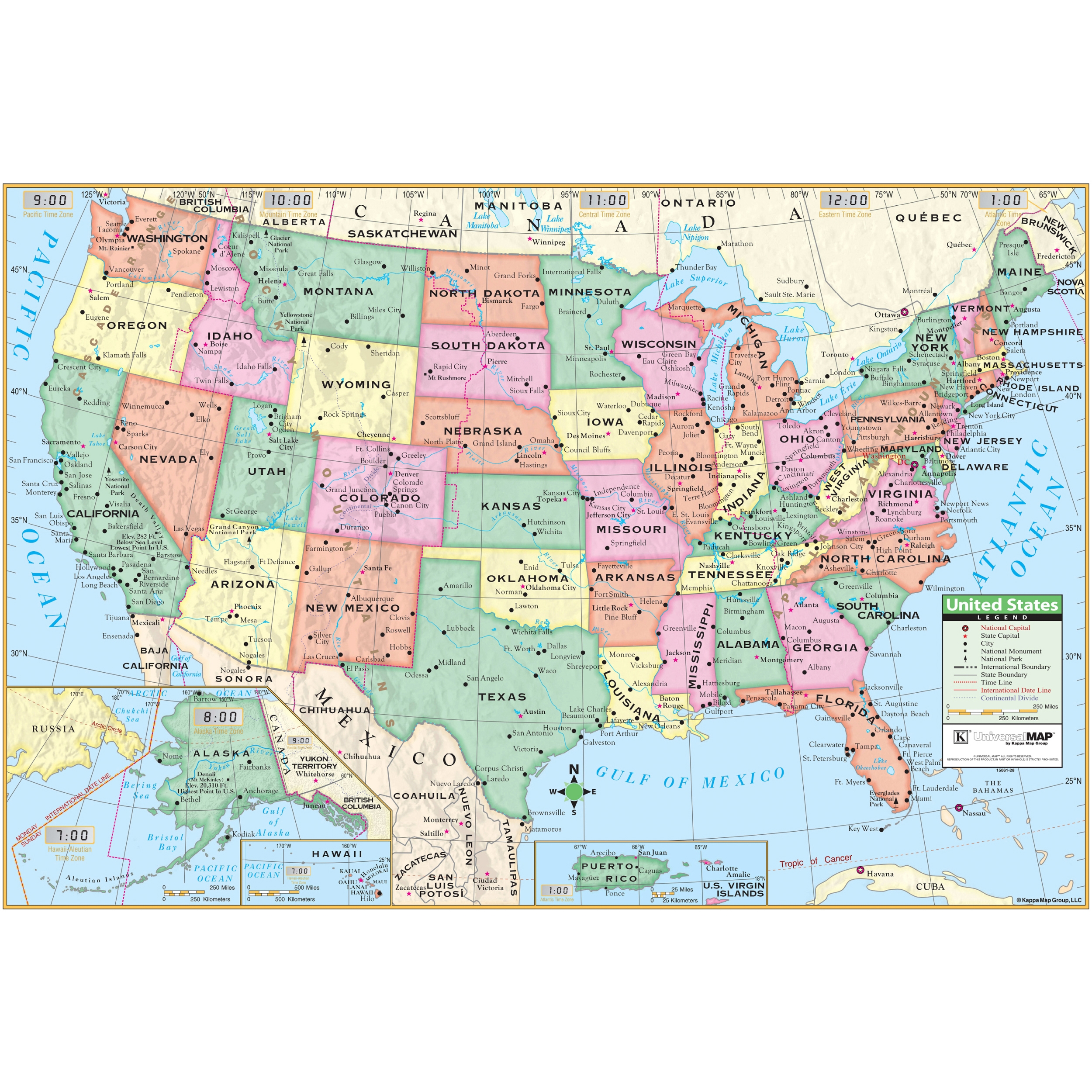 Printable Us Map With Major Cities