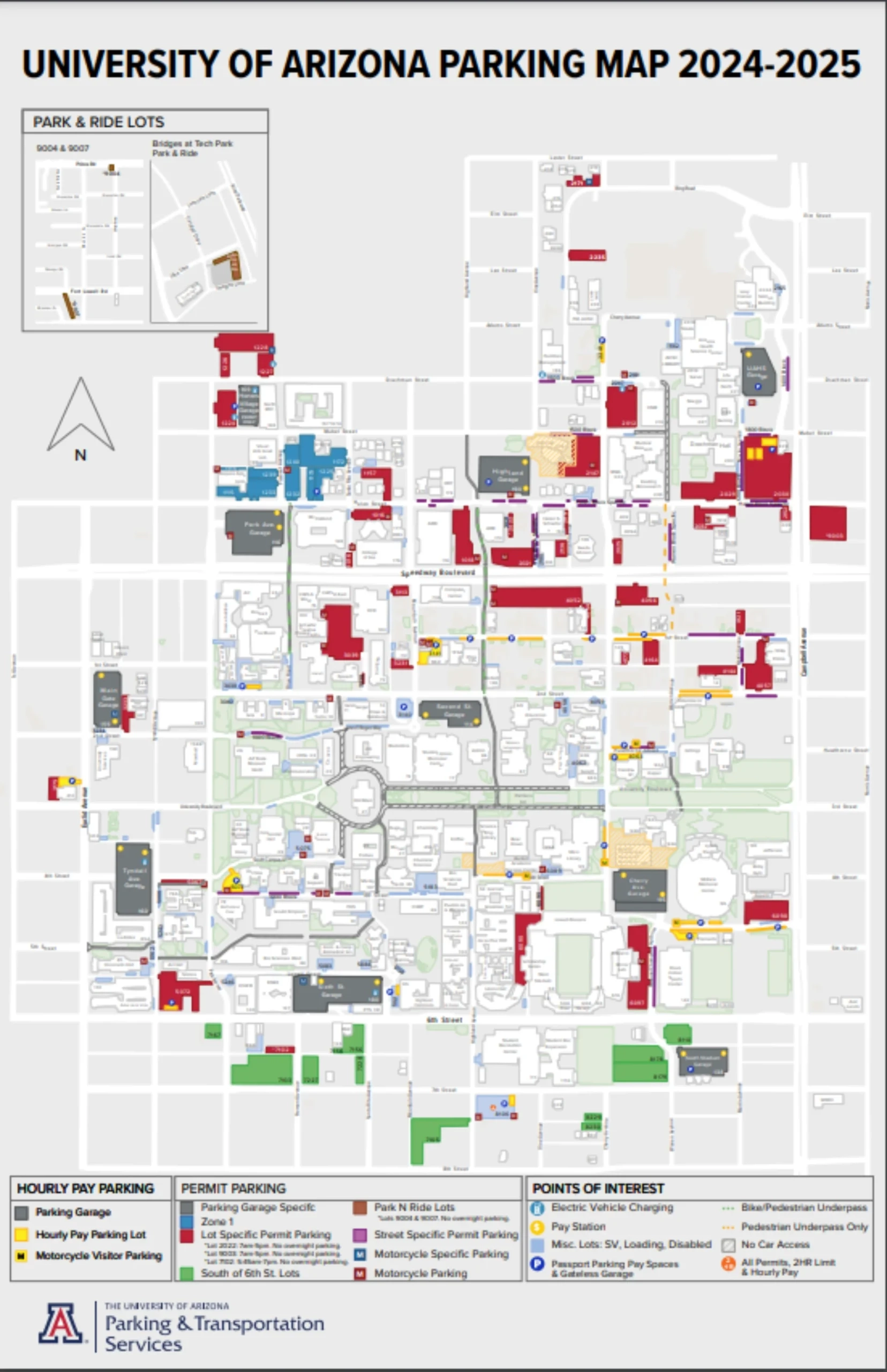 Printable Map Of University Of Arizona