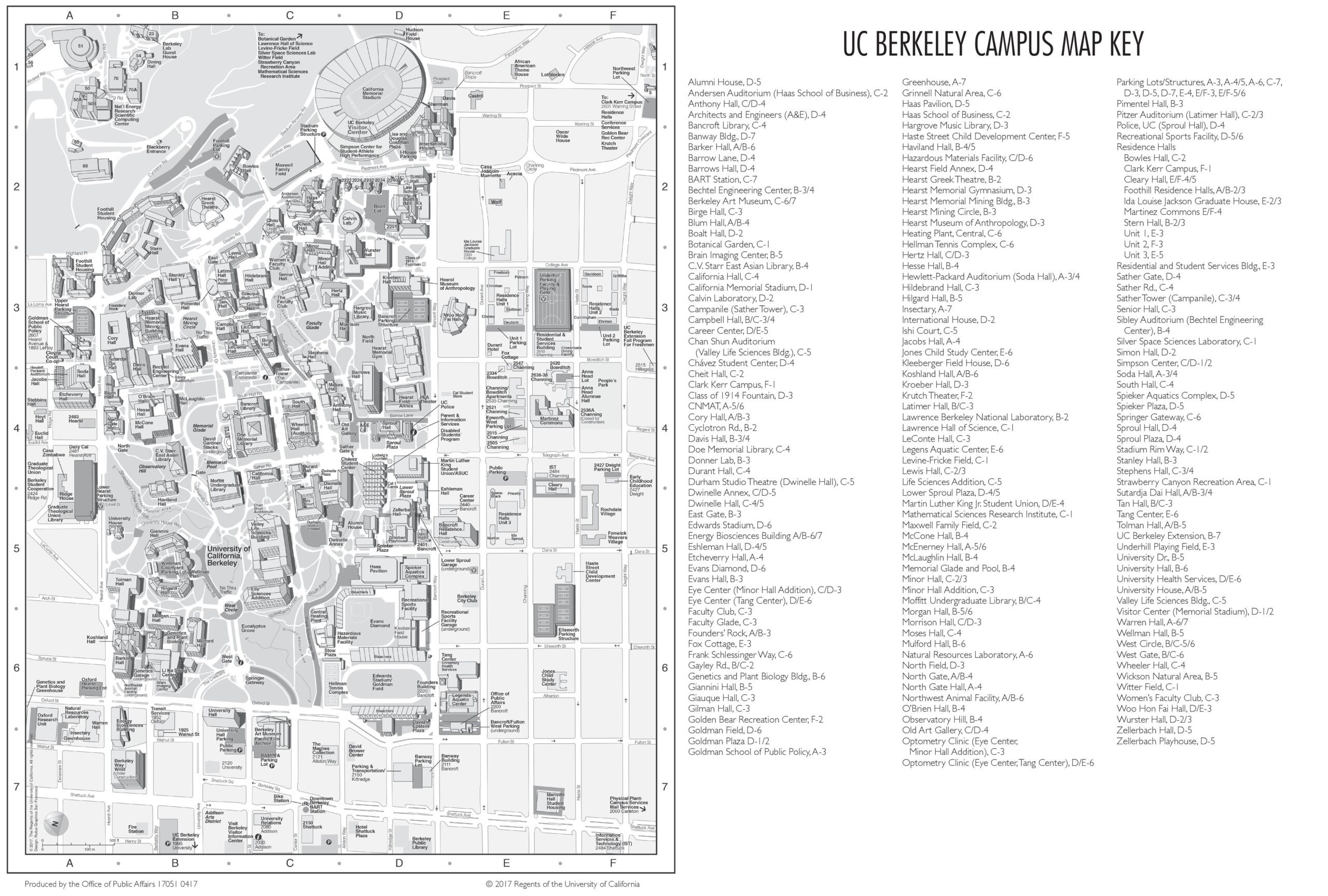 University Of California Berkeley Campus Map Ontheworldmap University Of California Berkeley Campus Map Ontheworldmap