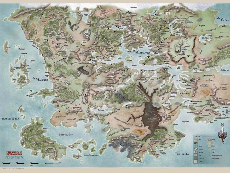 Updated Map Of The Sword Coast 5E R dndnext