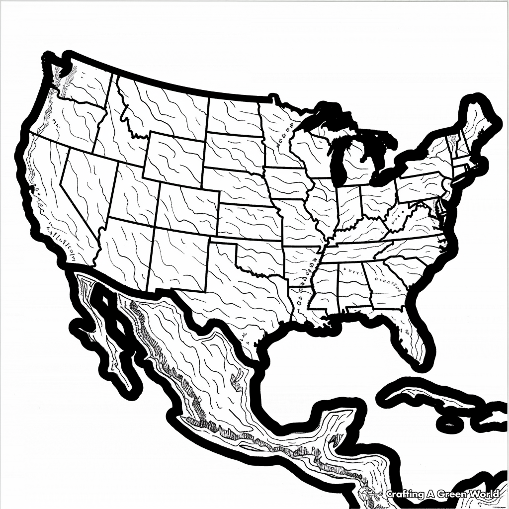 Us Map Coloring Pages Free Printable  Us Map Coloring Pages Free Printable