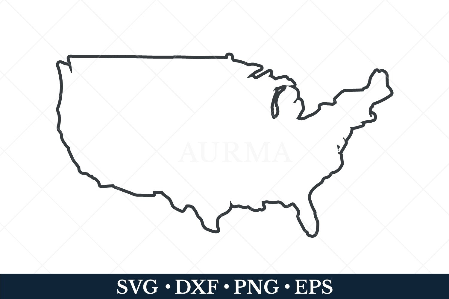 US Map SVG Contiguous States Map SVG Outline US Map