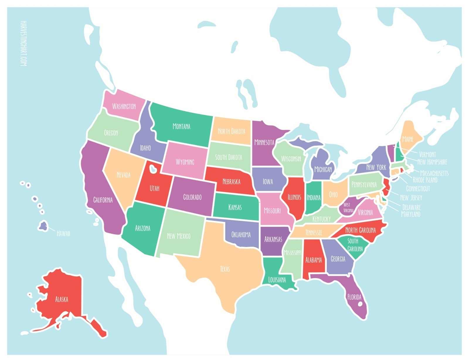 US Maps To Print And Color Includes State Names At Worksheets Library