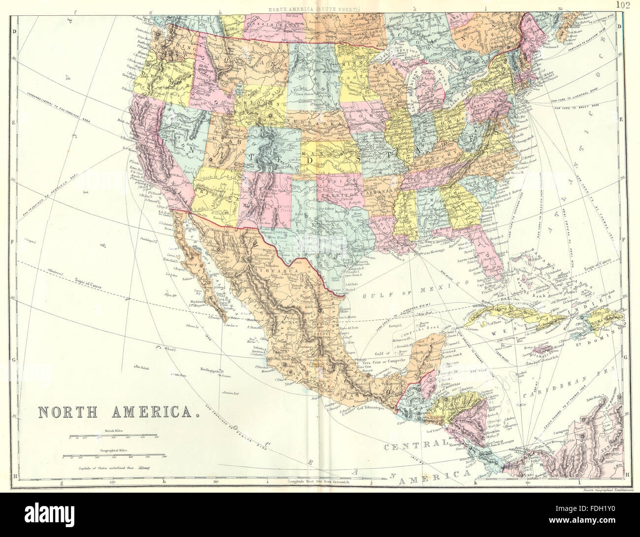 Printable Map Of Usa And Mexico