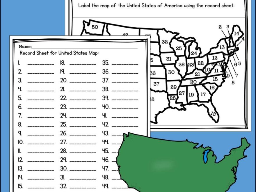 USA Label The Map Printable For Early Readers FREEBIE USA Map Activity Made By Teachers