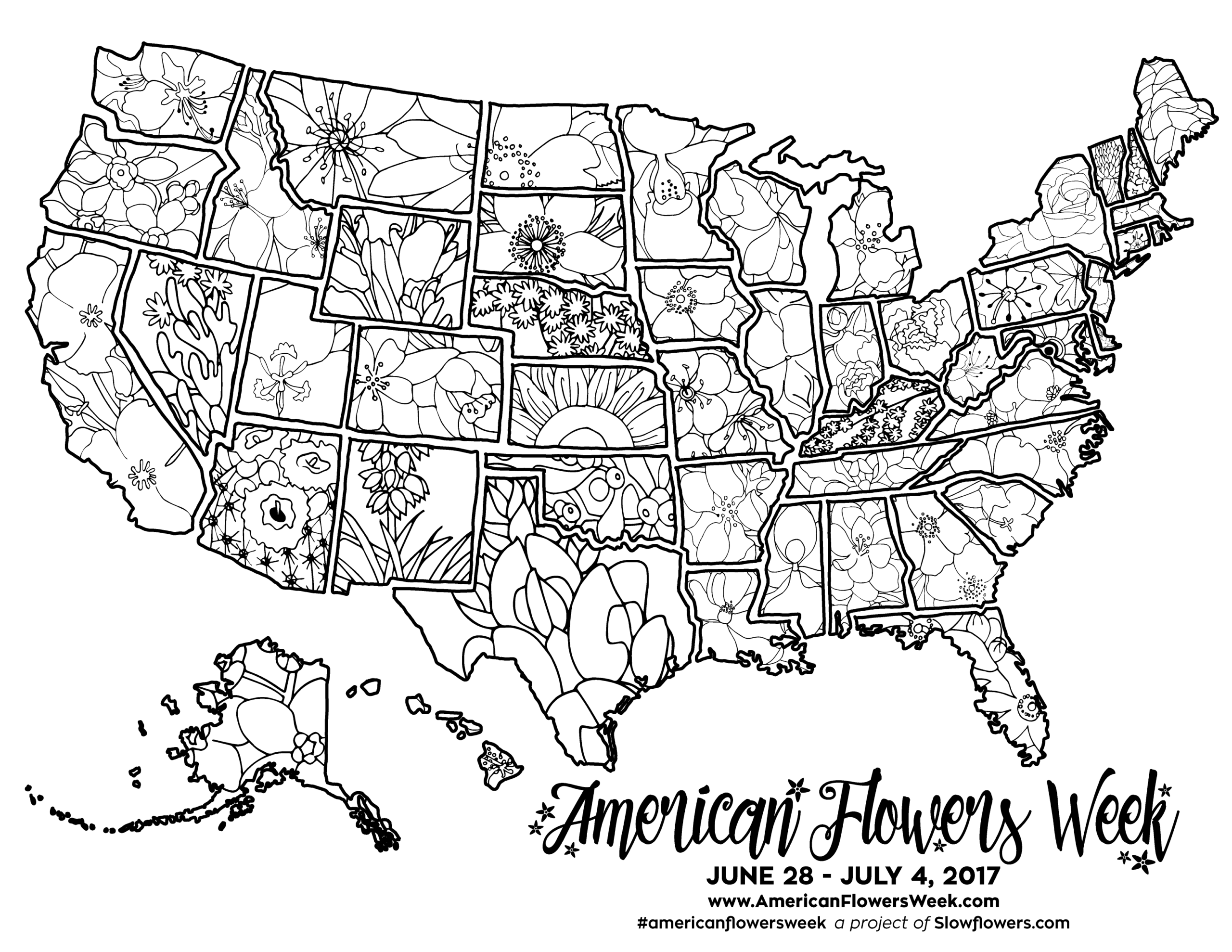 USA Map Of State Flowers Free Promotional Material For American Flowers Week American Flowers Week USA Map Of State Flowers Free Promotional Material For American Flowers Week American Flowers Week