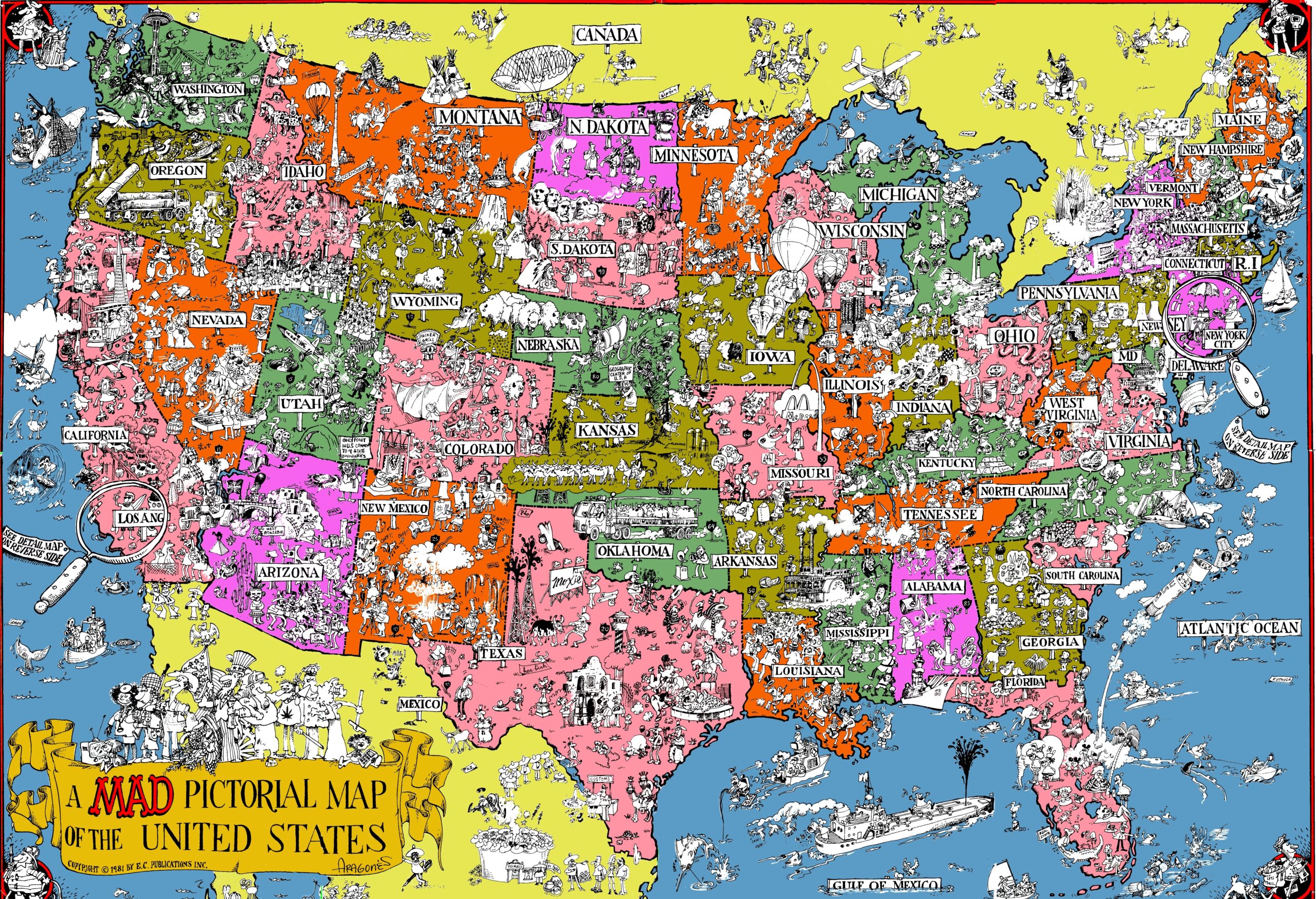 USA Pictorial Map Ontheworldmap