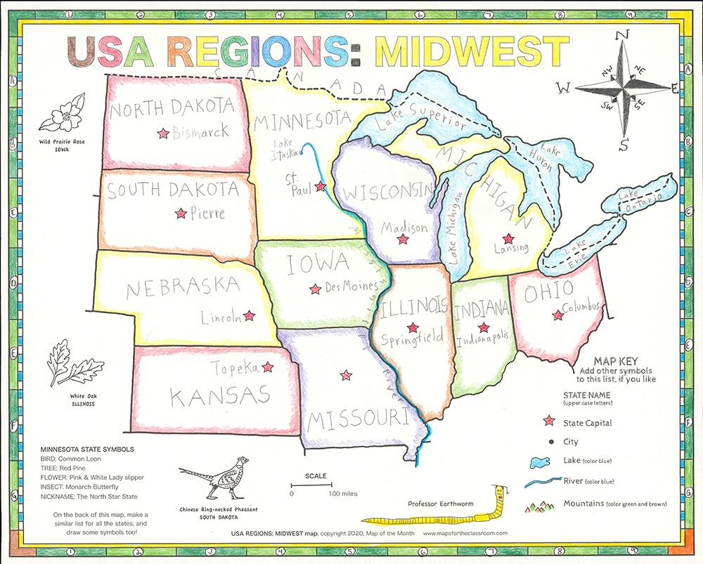 Blank Midwest Map Printable