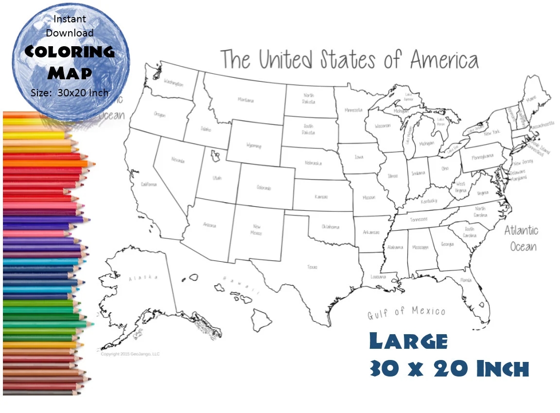 USA States Coloring Map Poster Page USA Outline State Labels Blank Map USA Map 30x20 Inches Instant Download Map Etsy USA States Coloring Map Poster Page USA Outline State Labels Blank Map USA Map 30x20 Inches Instant Download Map Etsy