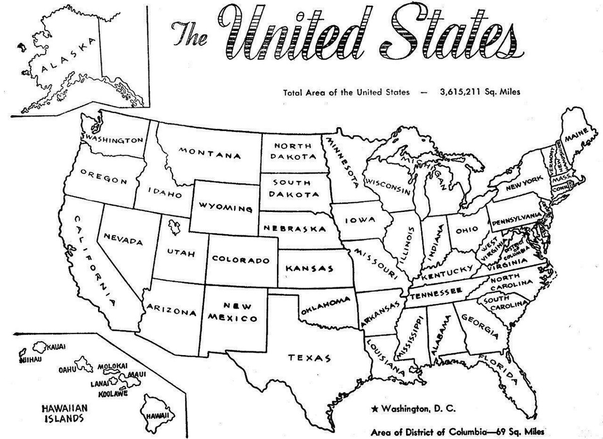 USA UNITED STATES SKETCH BLANK MAP GLOSSY POSTER PICTURE PHOTO BANNER Cool 5223 EBay