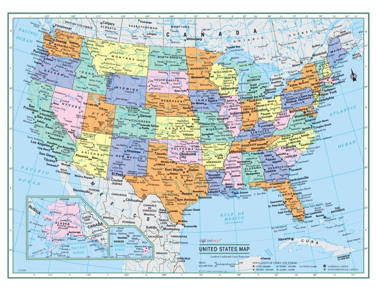 Big Printable United States Map
