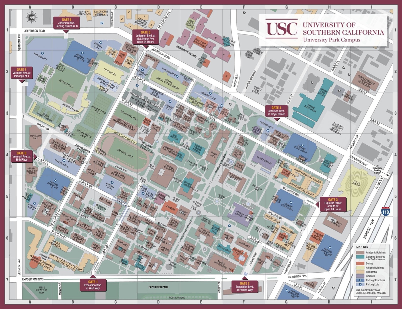 Usc Campus Map Printable