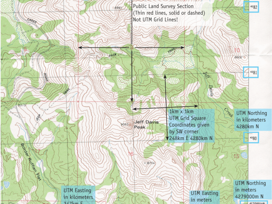 UTM Coordinates On USGS Topographic Maps