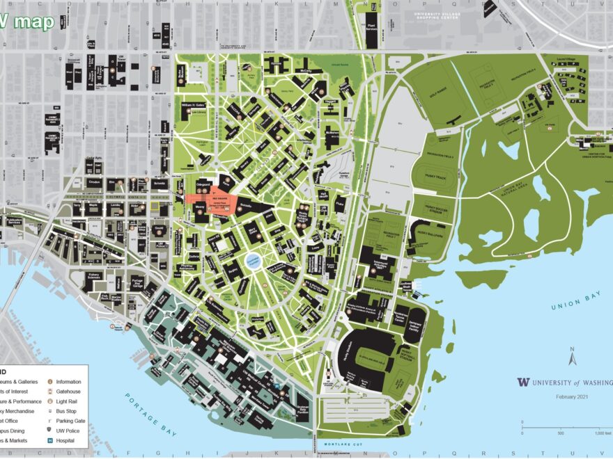 UW Campus Map University Of Washington Visitors Guide