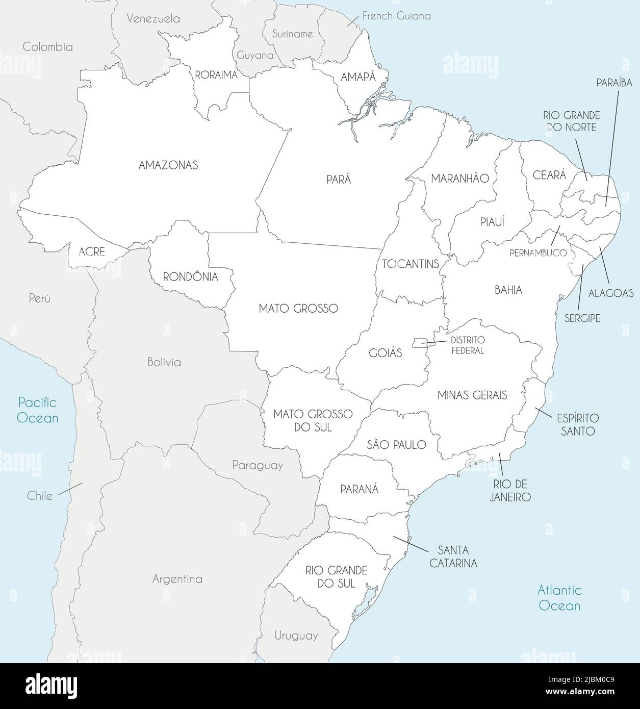 Brazil Map Outline Printable