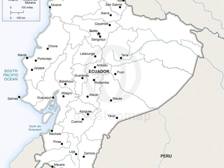 Vector Map Of Ecuador Political One Stop Map