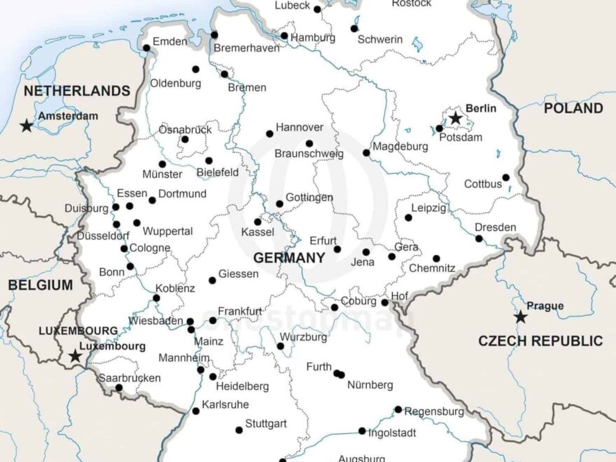 Vector Map Of Germany Political One Stop Map