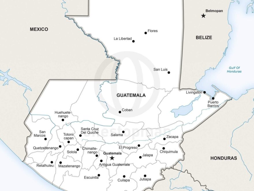 Vector Map Of Guatemala Political One Stop Map
