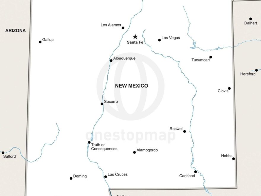 Vector Map Of New Mexico Political One Stop Map