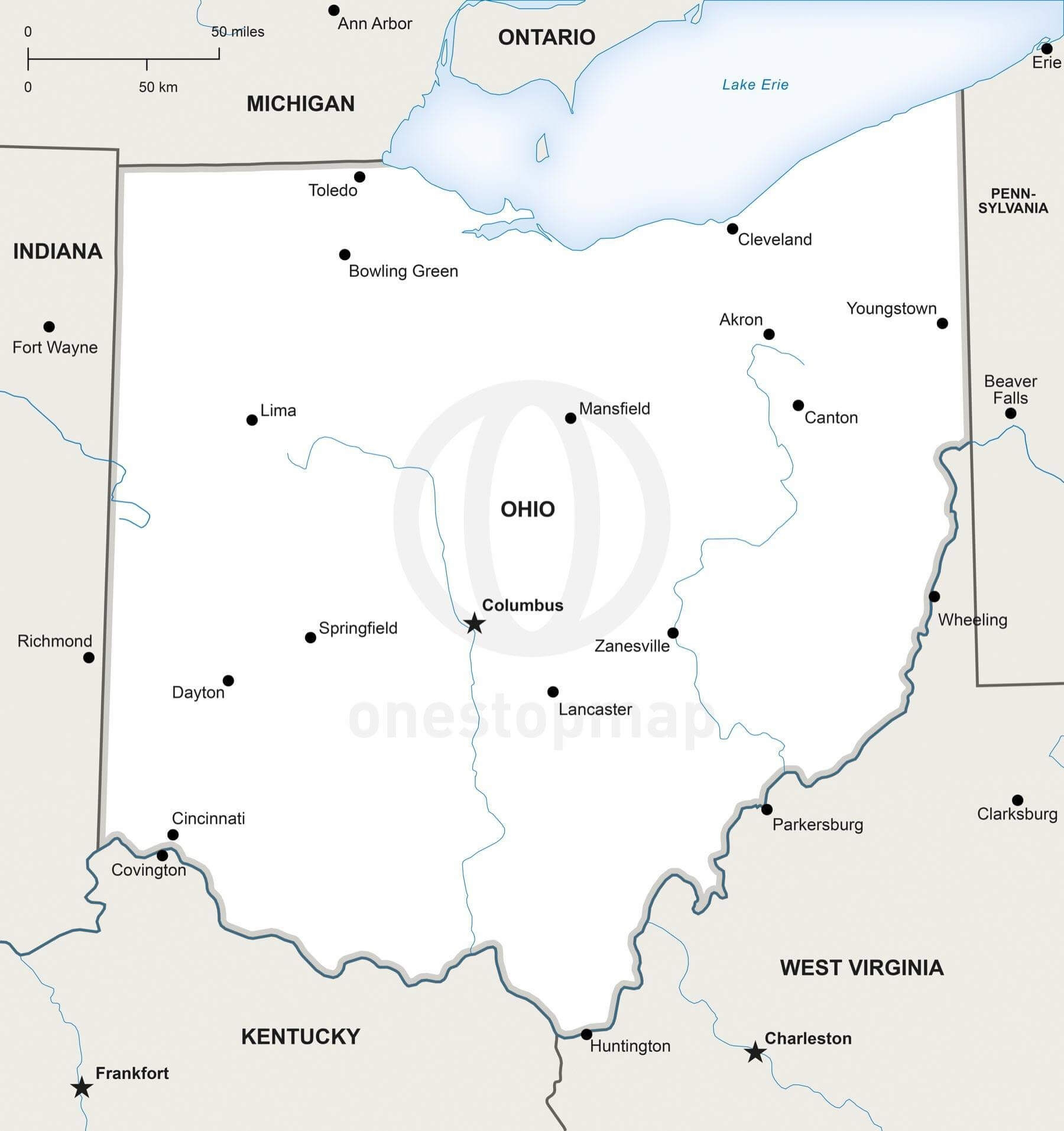 Ohio City Map Printable