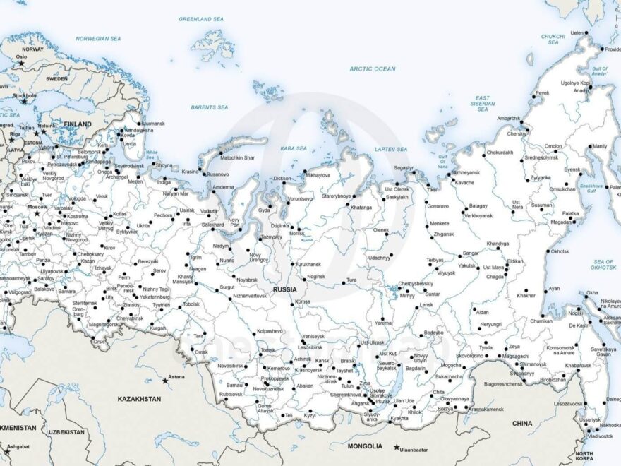Vector Map Of Russia Political One Stop Map