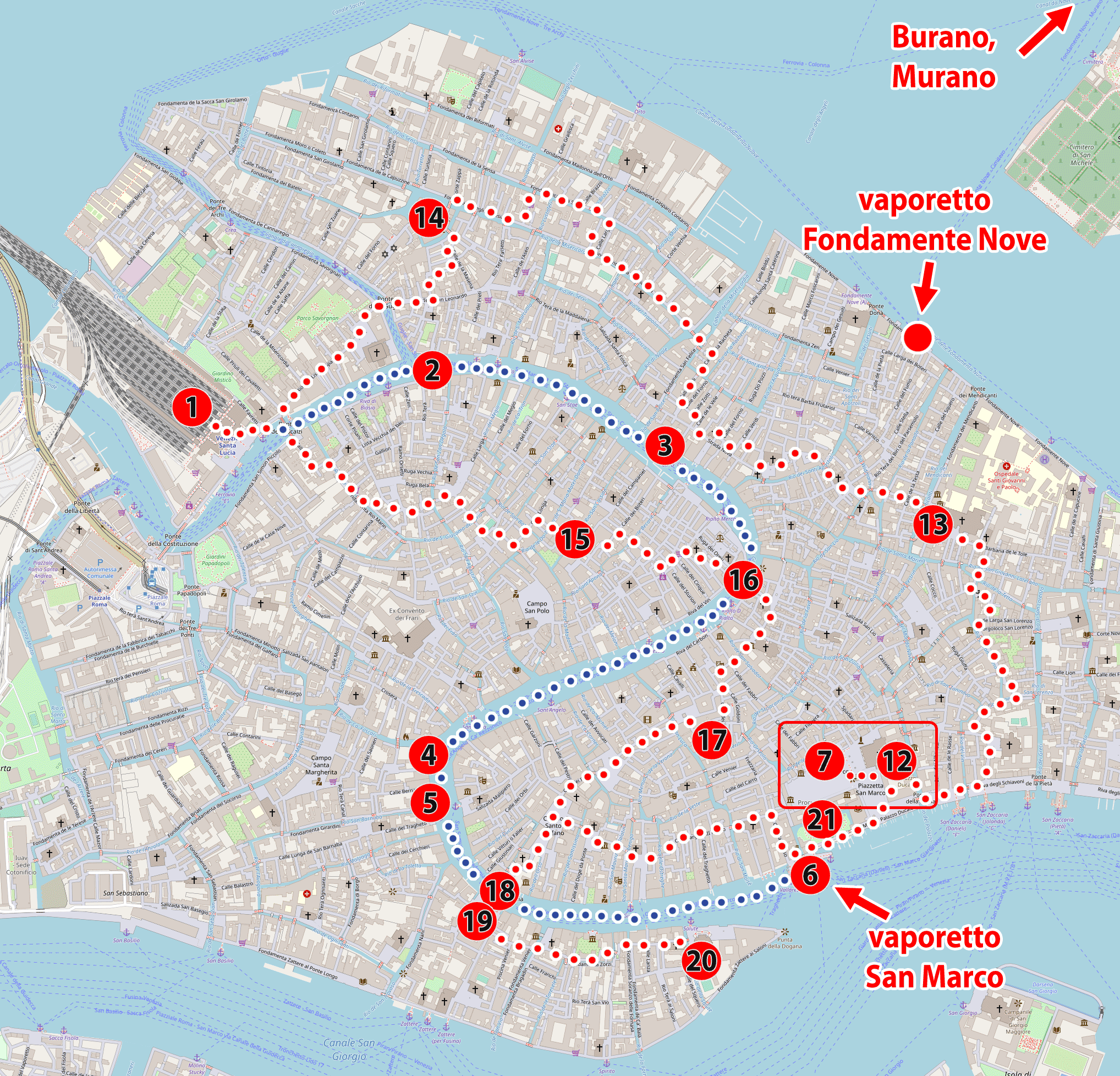 Venice PDF Tourist Map What To See Guide 