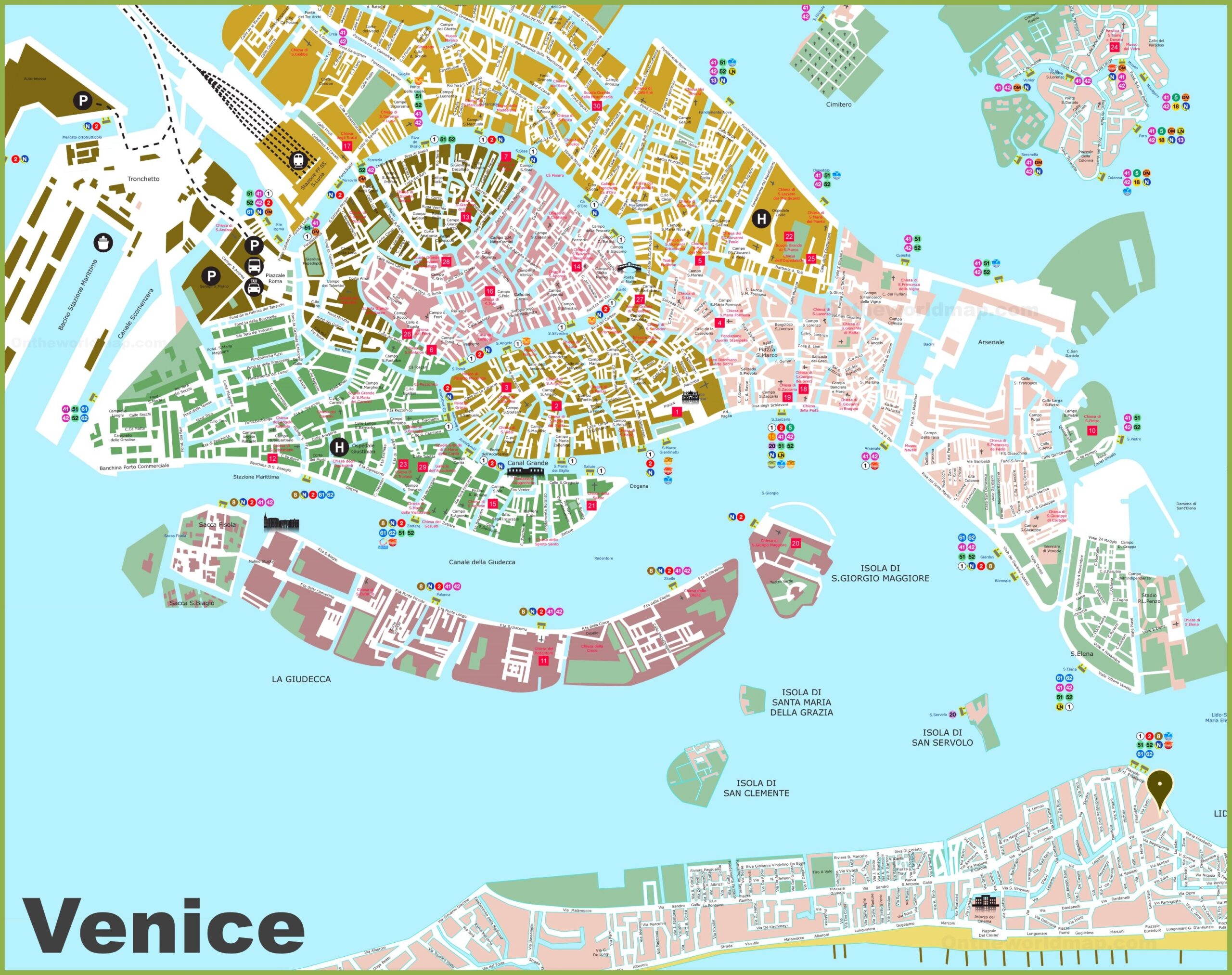 Printable Tourist Map Of Venice