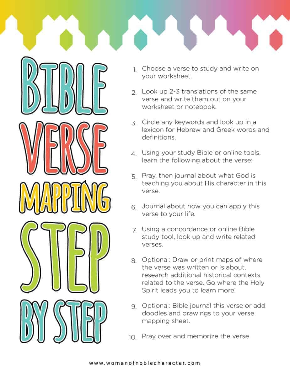 Printable Verse Mapping Worksheet
