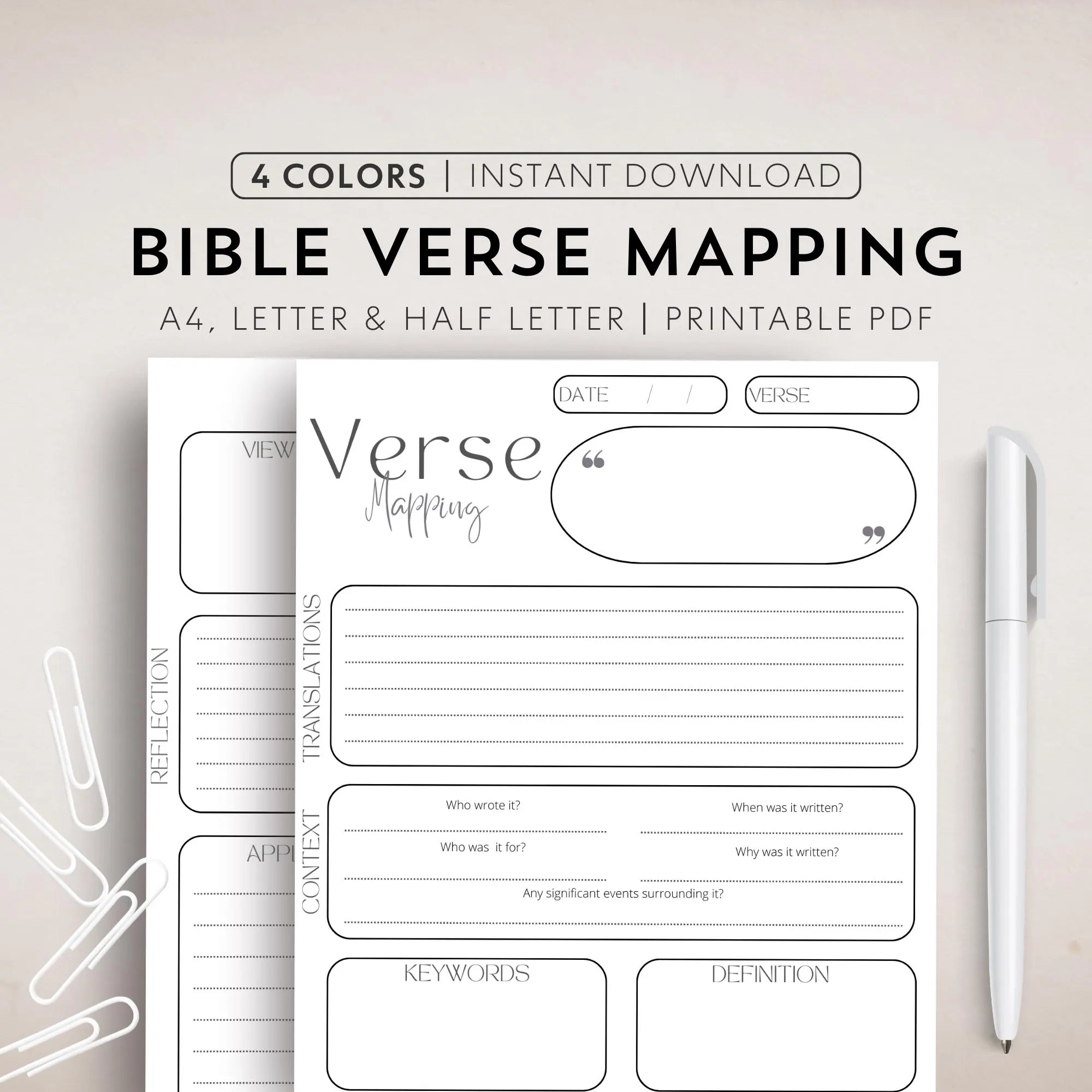 Free Printable Bible Verse Mapping