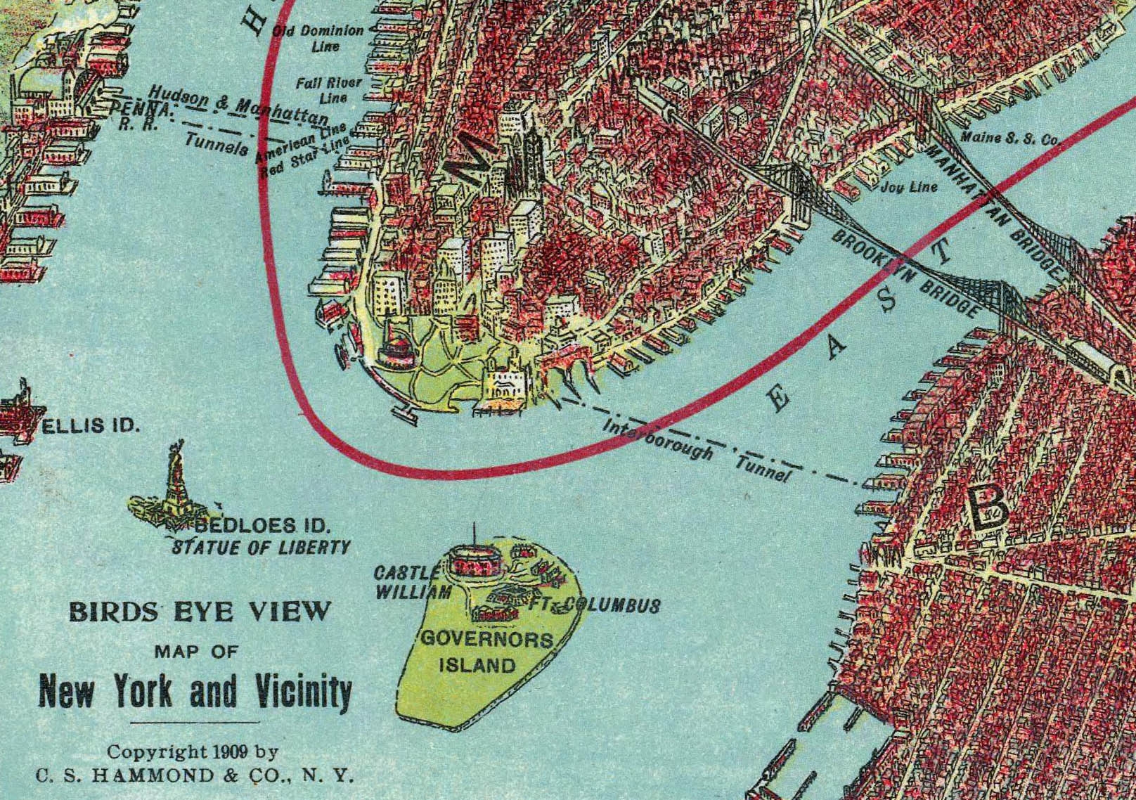 Vintage Map Of New York City 1909 Examining And Exploring New York City Historical Blog