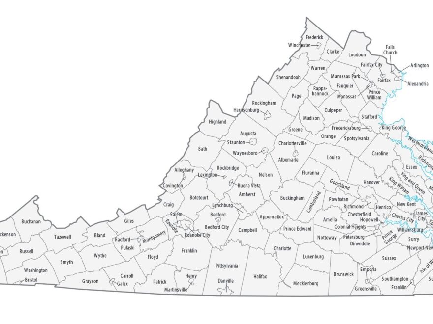 Virginia County Map And Independent Cities GIS Geography