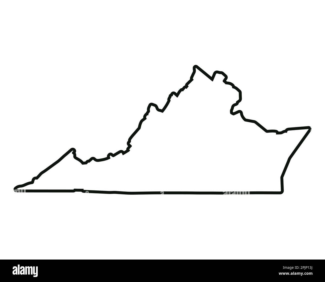Blank Map Of Virginia Printable