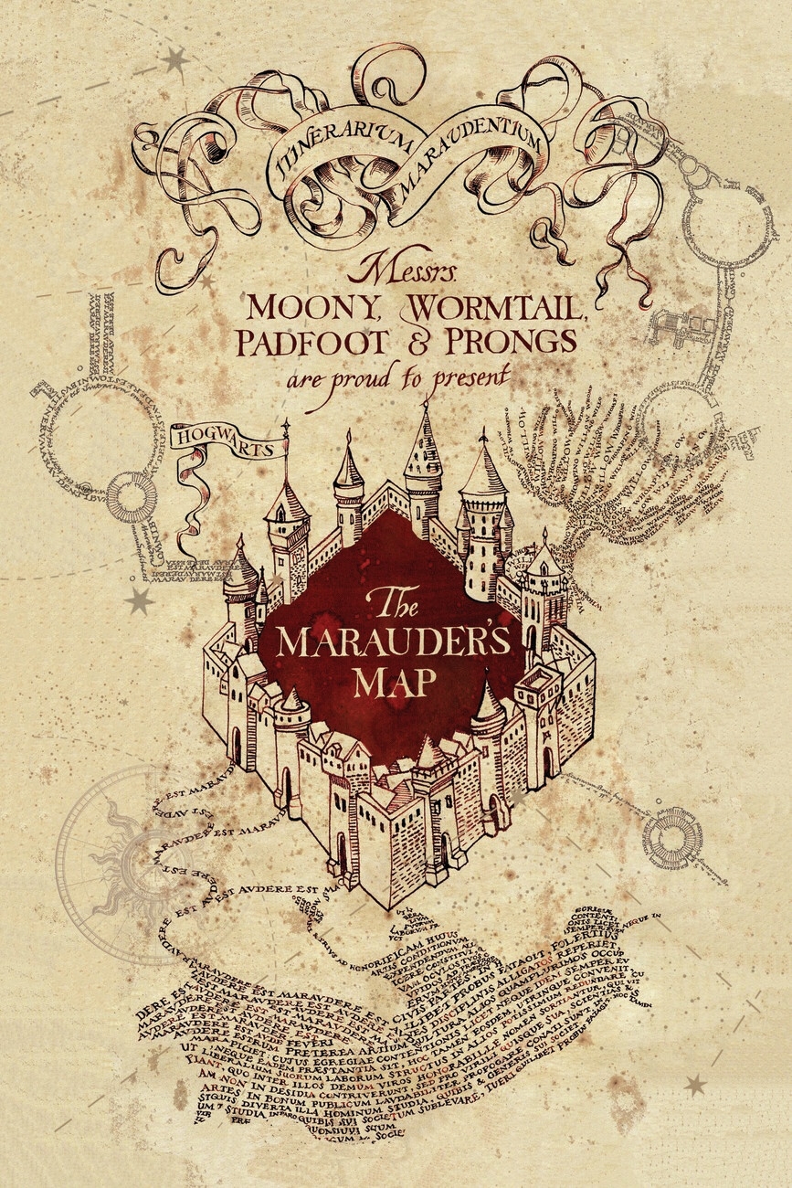 Wall Art Print Harry Potter Marauder s Map Gifts Merchandise Abposters