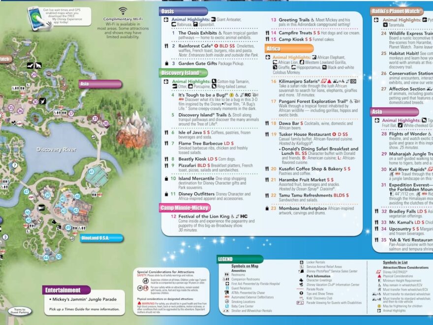 Walt Disney World Maps For Theme Parks Resorts Transportation Downtown Disney And Water Parks KennythePirate