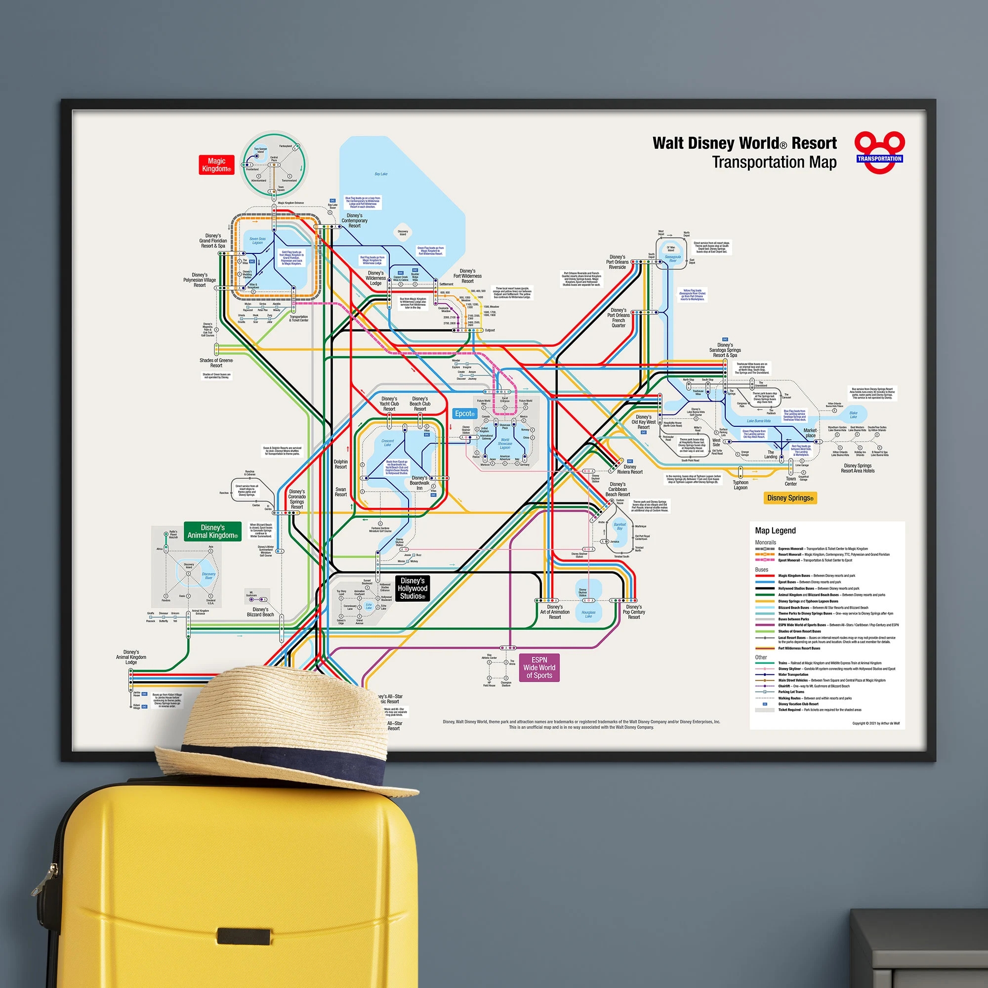 Printable Disney World Transportation Map