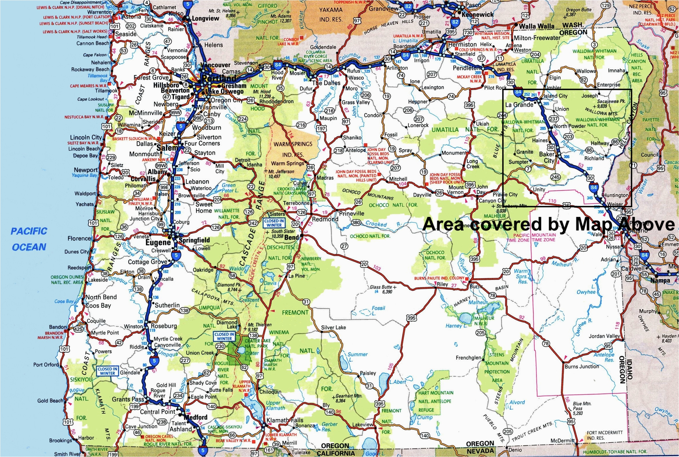 Printable Union County Oregon Road Map Printable Printable Union County Oregon Road Map Printable