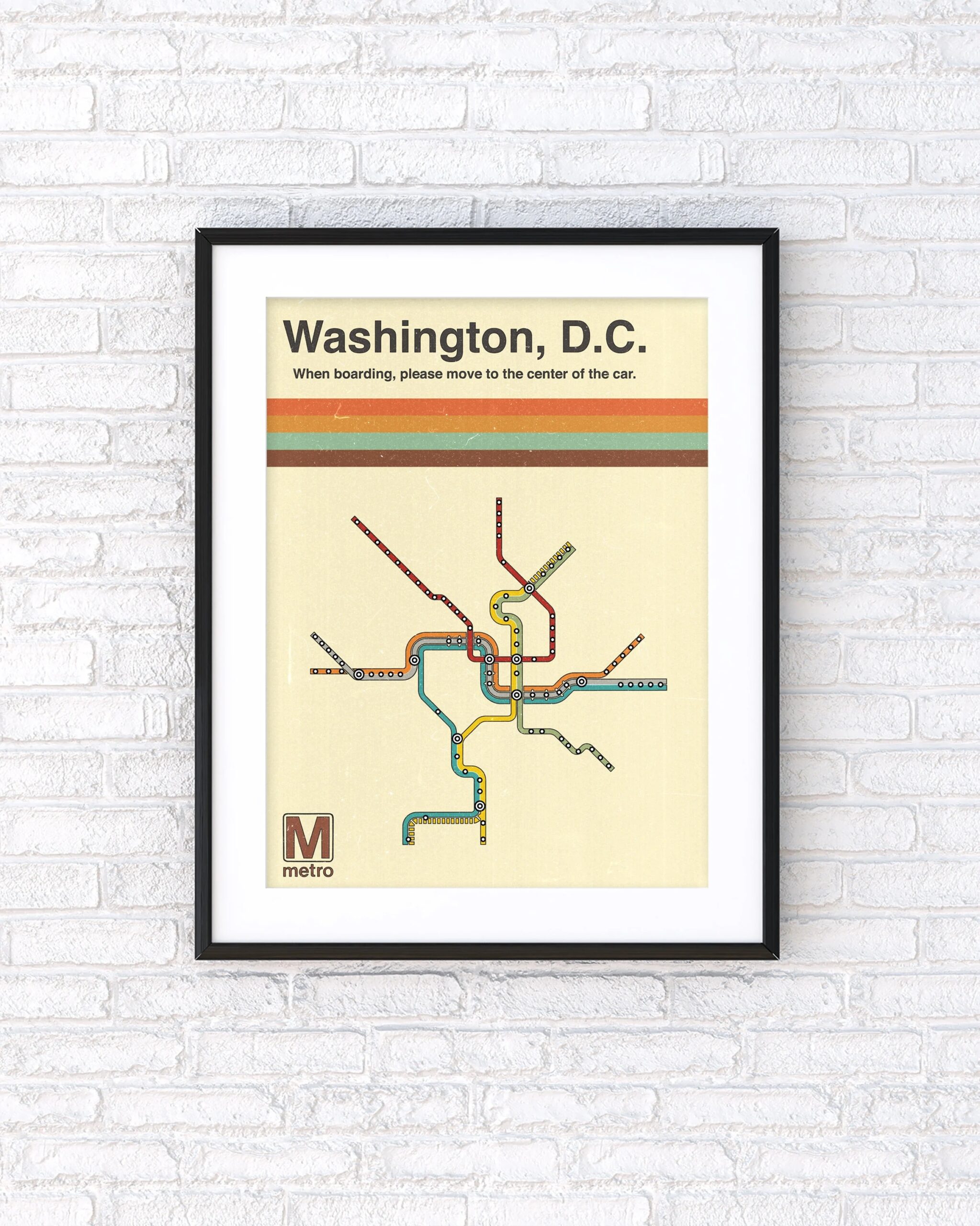 Washington Dc Metro Map Printable Poster