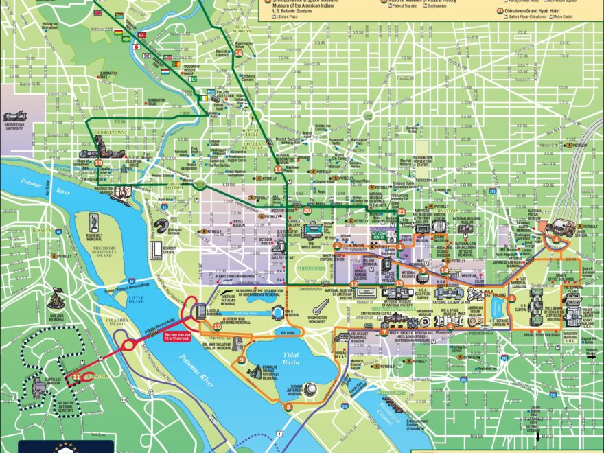 Washington D C Tourist Attractions Map Ontheworldmap