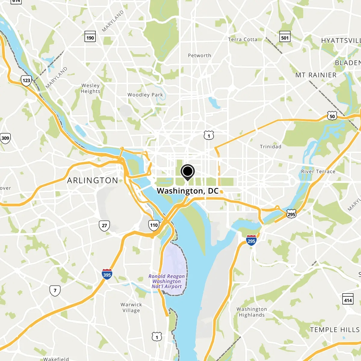 Washington DC Map Directions MapQuest