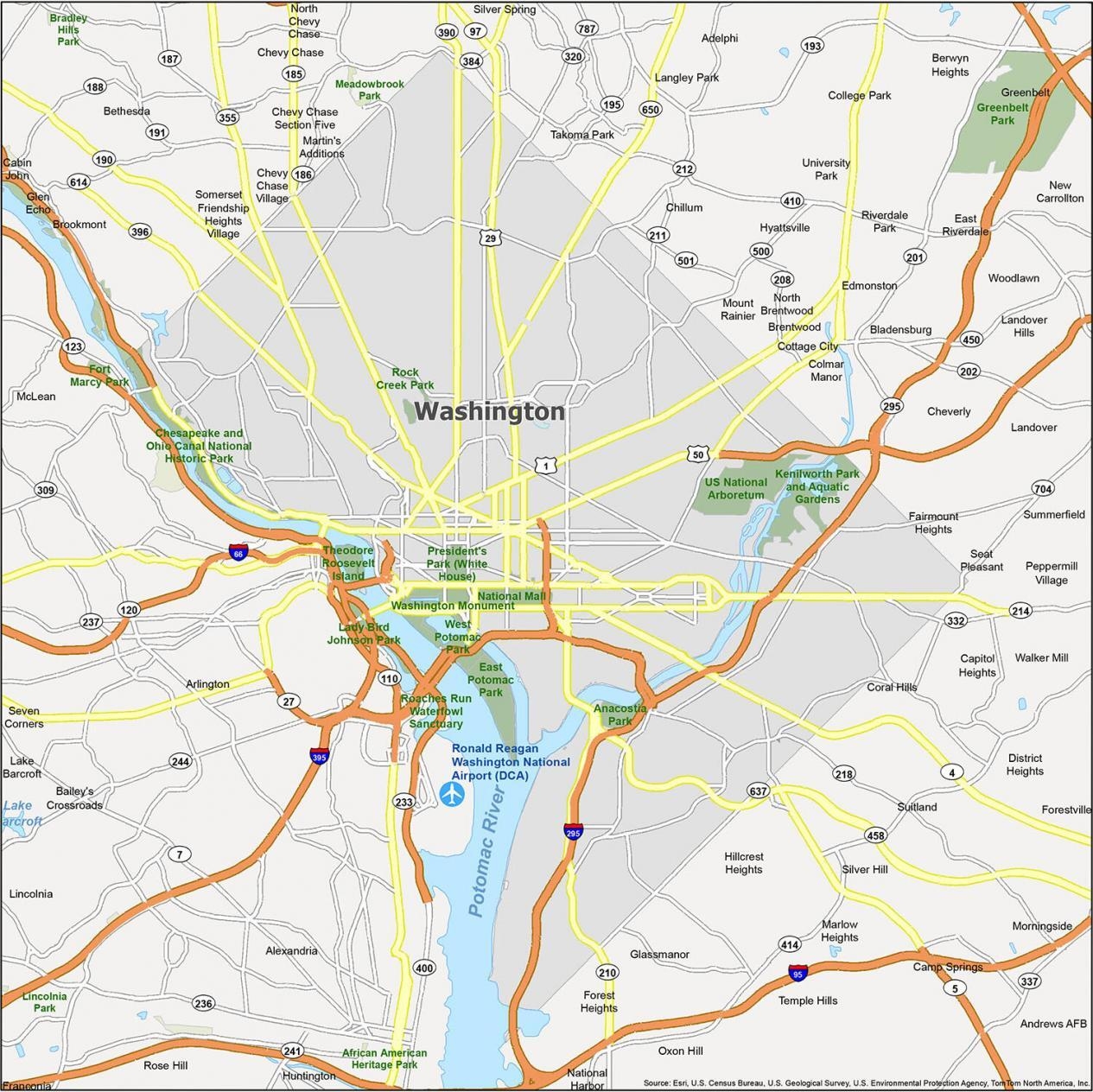 Printable Washington Dc Neighborhood Maps